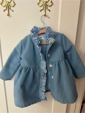 Cecil and Lou light blue pea coat, 18 mo